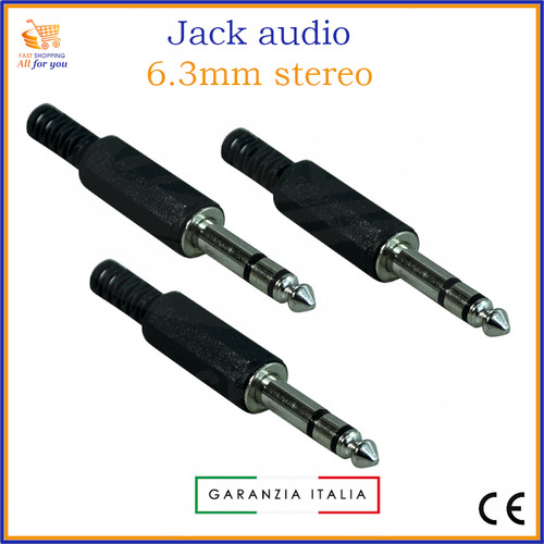 Jack stereo spinotti - jack, 6.3