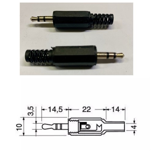 2pz spina jack 5mm stereo - spina,